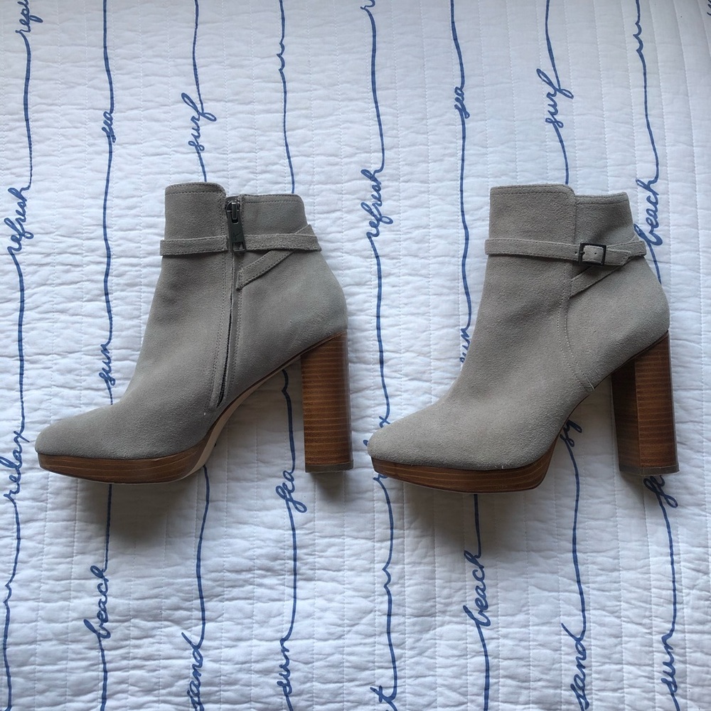Joie grey suede boots